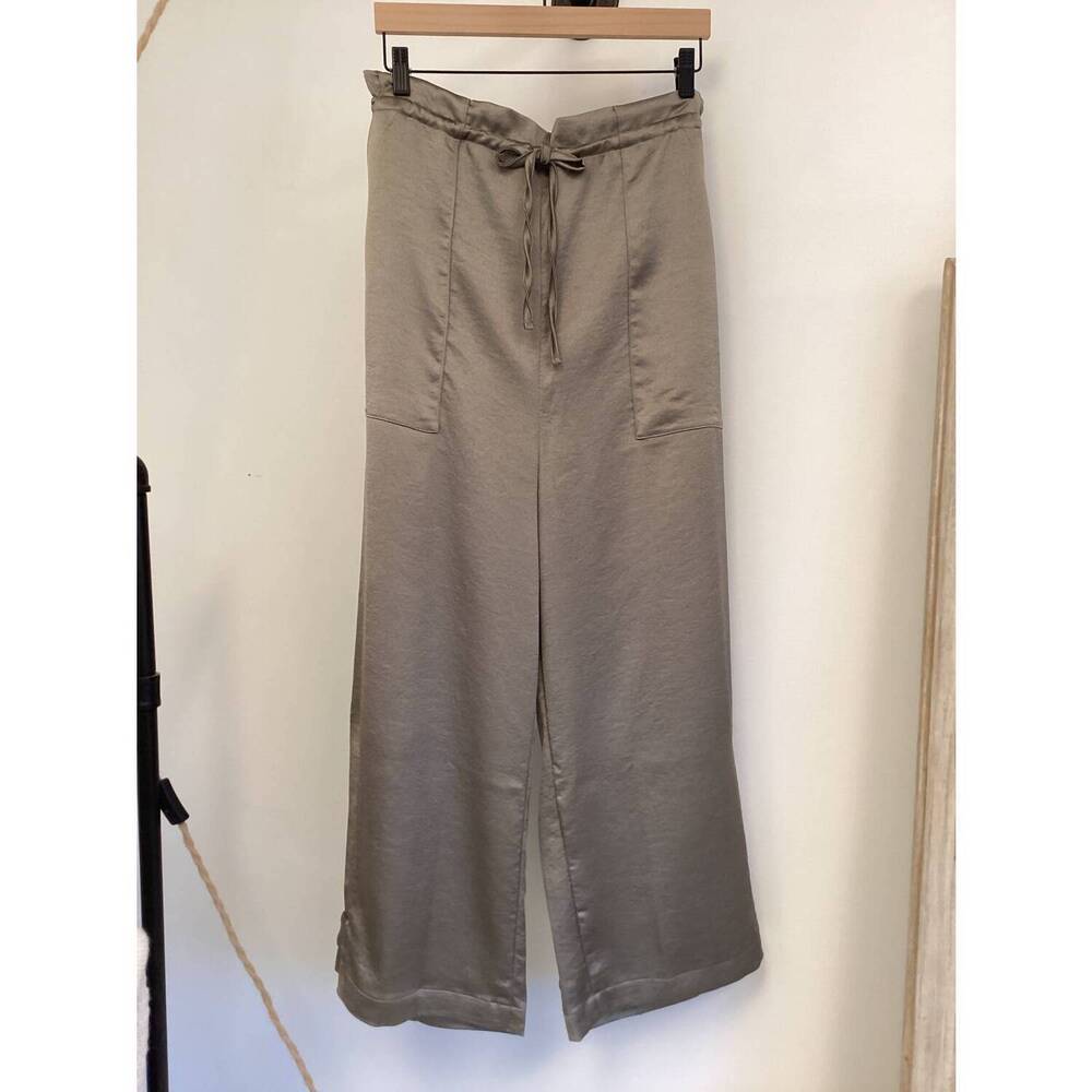 NEW GALLEGO DESPORTES women's tie front pants in brown